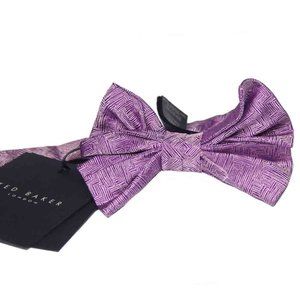 Ted Baker London Italian Silk Bow Tie Orchid Pink Pre-Tied Adjustable